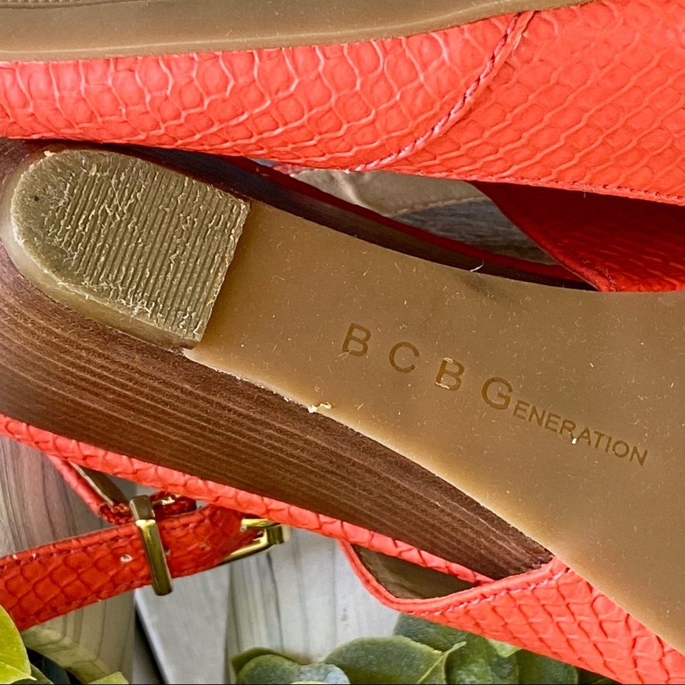 Bcbgeneration Orange Wedge Heels - image 8